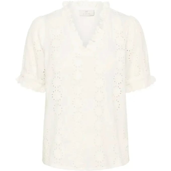 Kaffe KAdona Blouse Dames Blouse - Chalk