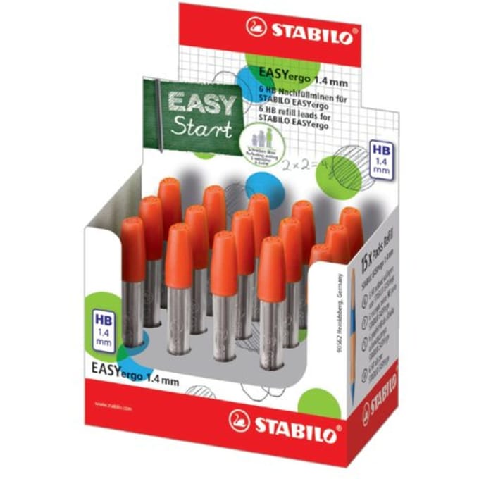 STABILO EASYergo 1.4 - Vulpotloodvulling - 1.4 mm - HB - Buisje Met 6 Stuks
