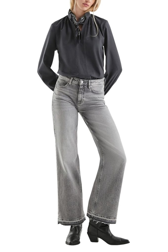 s.Oliver -qs Jeans Grey/black Größe: W38L32 | Ausgestellte Hosen Outlet | Damen | Grau