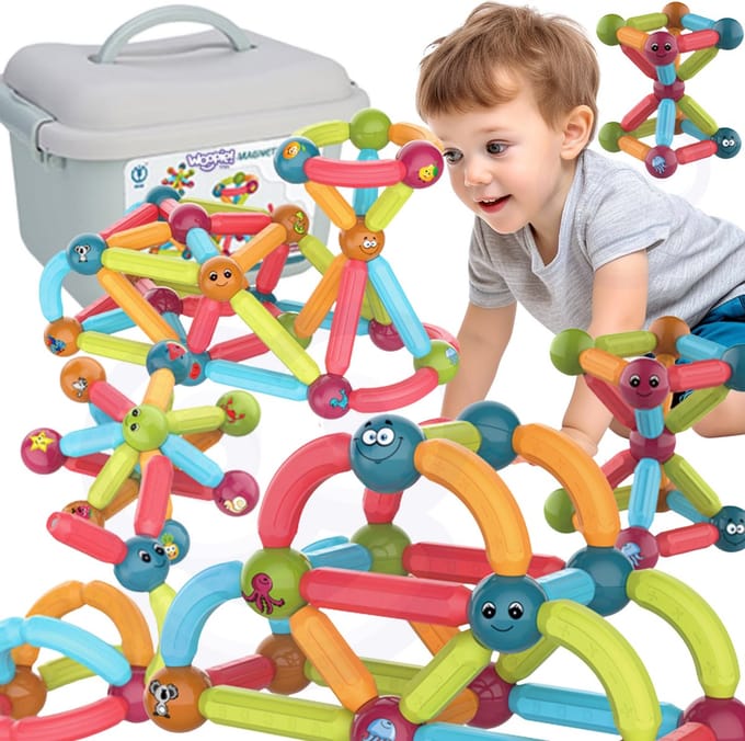 Woopie Magnetische Educatieve Bouwstenen 52 St.