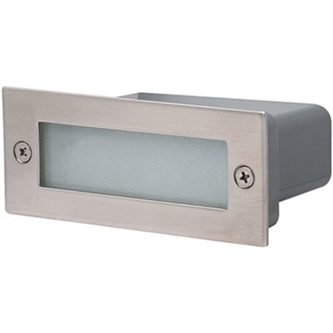 Applique murale LED - HOROZ ELECTRIC - Rectangulaire - 1.2W - IP54 - Aluminium, Acier inoxydable gris