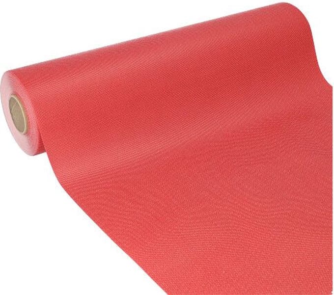 Tafellopers, stofkarakter, nonwoven "soft selection" 24 m x 40 cm rood