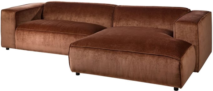 MASSIVMOEBEL24.DE hoekbank rood hout 304x164x69 cm (BxTxH) SOFAS deels gemonteerd
