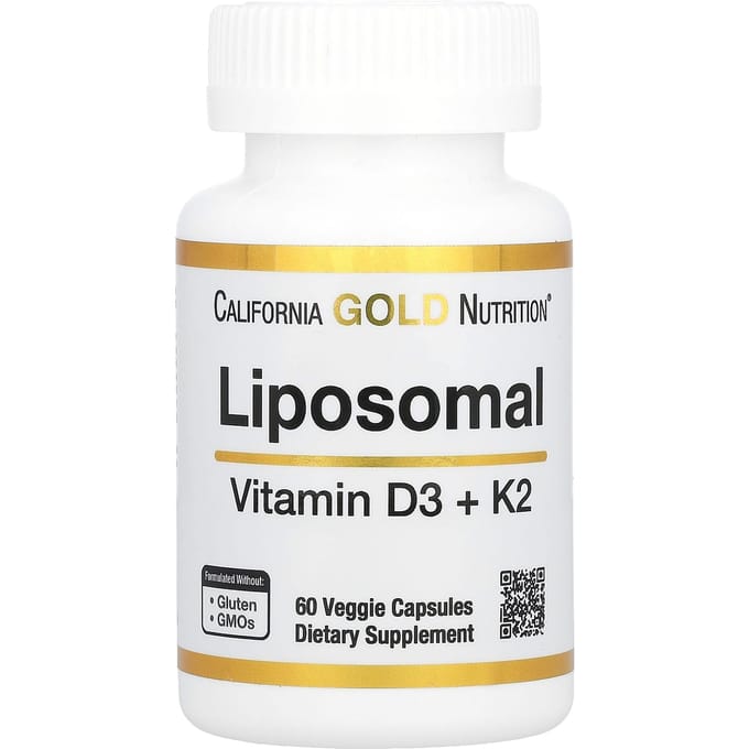 Liposomale Vitamine K2+ D3, 60 Veggie Capsules