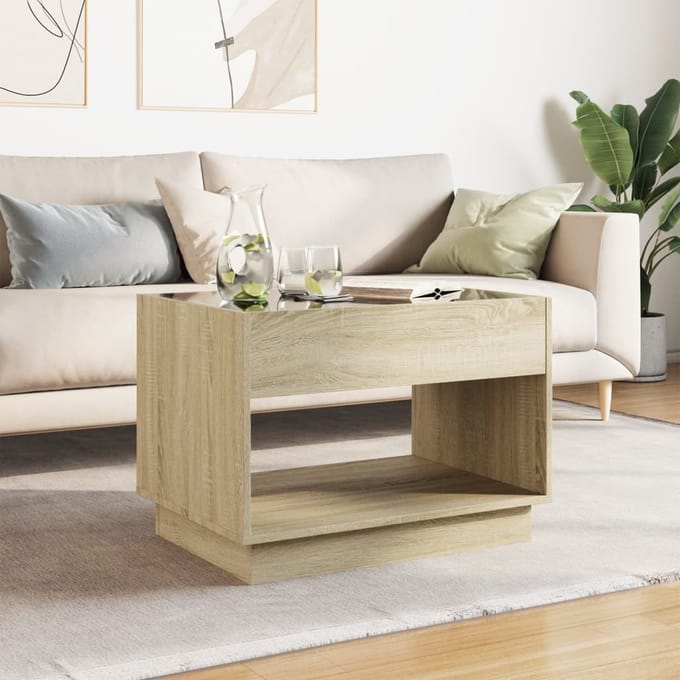 vidaXL - Salontafel - met - Infinity - LED - 70x50x50 - cm - sonoma - eikenkleurig
