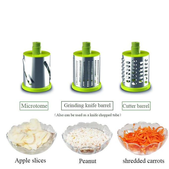 Trancheuse Mandoline ronde mignonne coupe-légumes trancheuse manuelle râpe lames en acier inoxydable cuisine beige