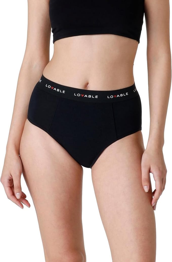 Menstruatieondergoed - Periode slip - Comfortabel de dag - Hoge taille - Absorbeert 3 tampons - Zwart