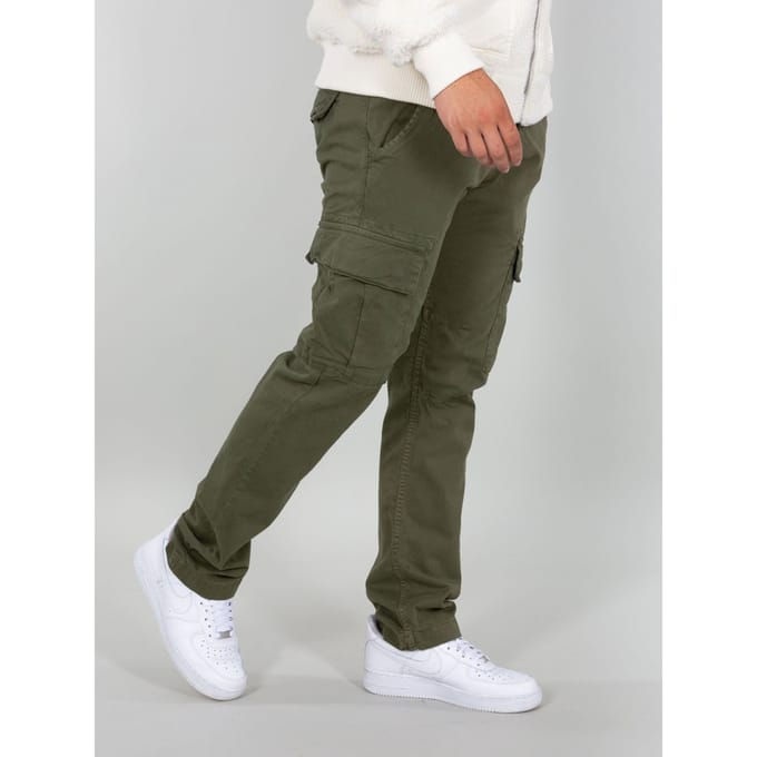 Alpha Industries Heren Agent Slim Cargo Pants in Olijfgroen