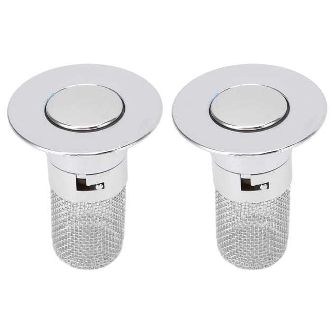 2 pièces Bouchon de baignoire en acier inoxydable Bouchon de baignoire Bouchon de vidange de salle de bain avec joint en caoutchouc pour white
