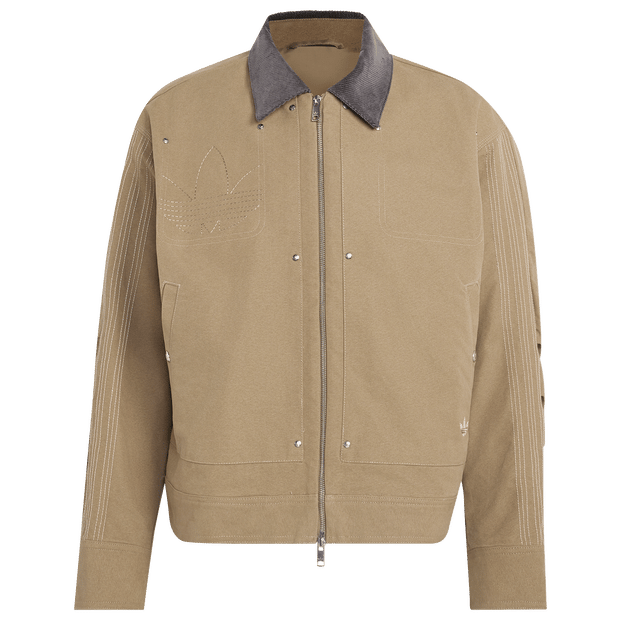 Adidas Premium Essentials Bomber Jacket Jassen Heren - Beige - Maat L - Katoen Jersey