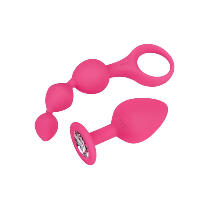 Rimba - Barcelona - Anaal Set Met Buttplug En Anaal kralen - Roze