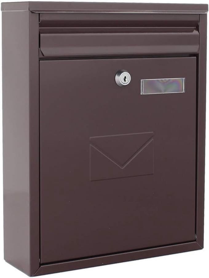 Mailbox PM 250 Bruin Cilinderslot 2 Sleutels Montagemateriaal