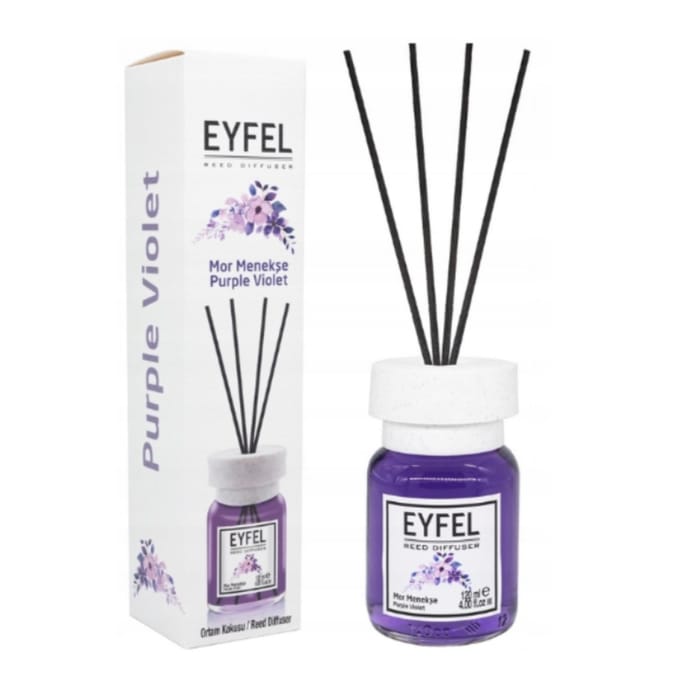 EYFEL - REED DIFFUSER - GEURSTOKJES - HUISPARFUM - PURPLE VIOLET - 120ML