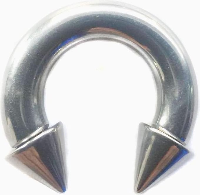 Horseshoe punt 6x12x9 mm - zilver - LMPiercings