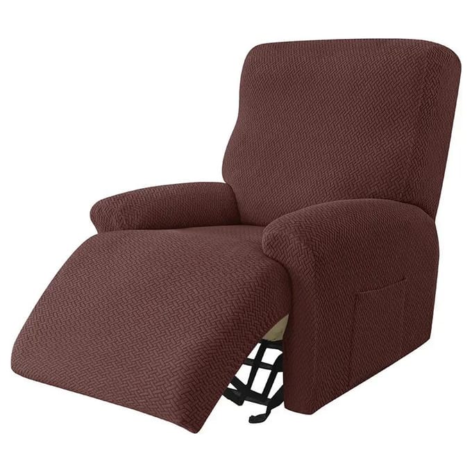 Housse de canapé extensible en jacquard pour salon black