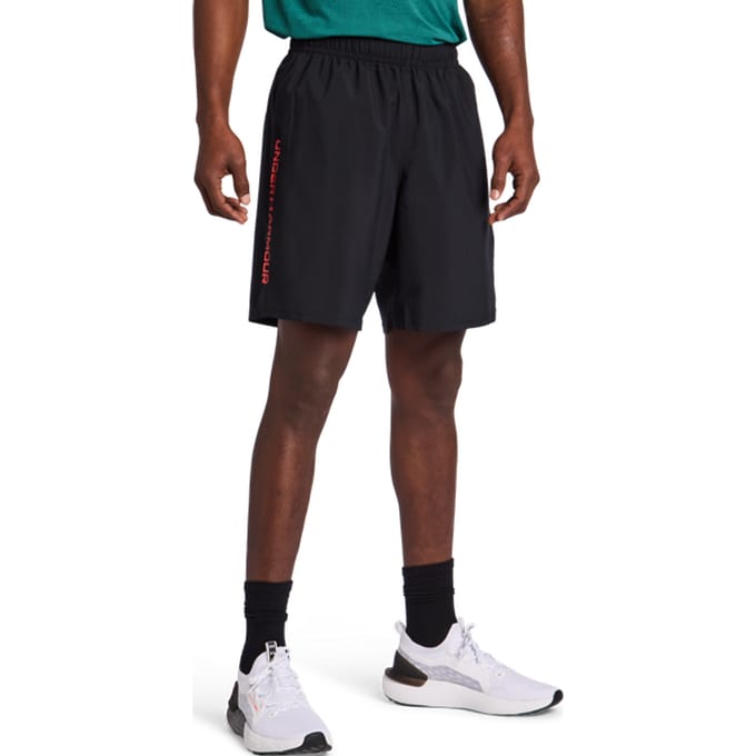 Under Armour Wordmark Logo Korte Broeken Heren - Zwart - Maat S - Poly Woven