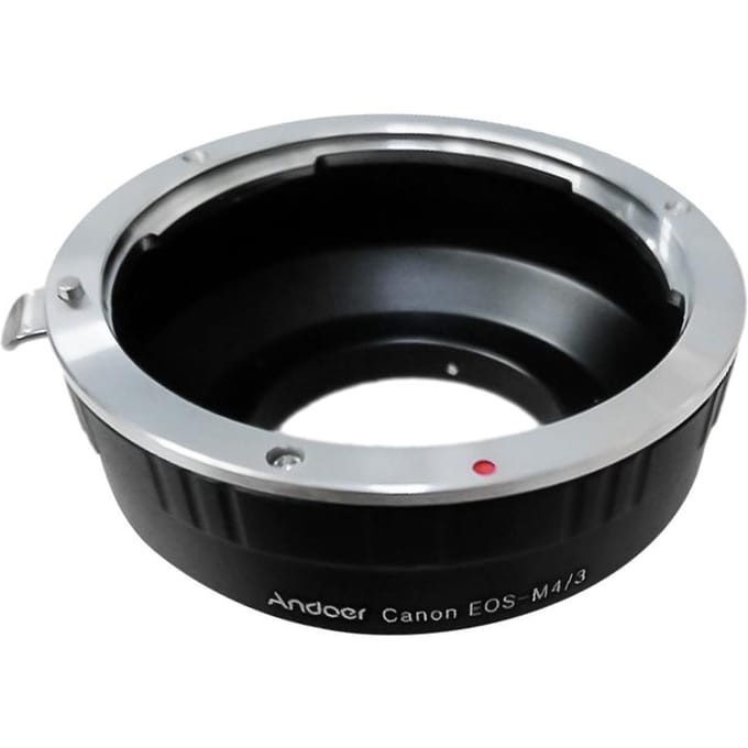 EF-M4/3 Camera Lens Mount Adapter Ring Focus Verkleinen Diafragma Vergroten Vervanging voor Canon EF Lens zwart