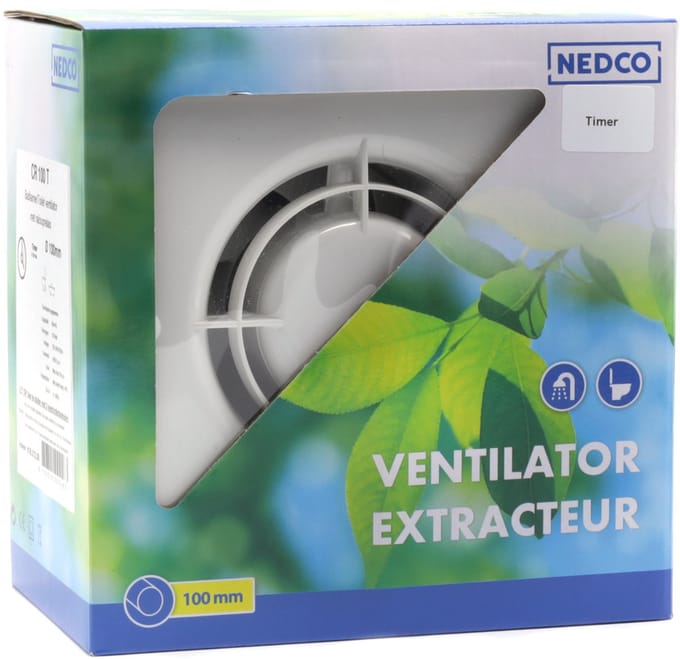 Badkamer-/ toiletventilator CR 100 T wit