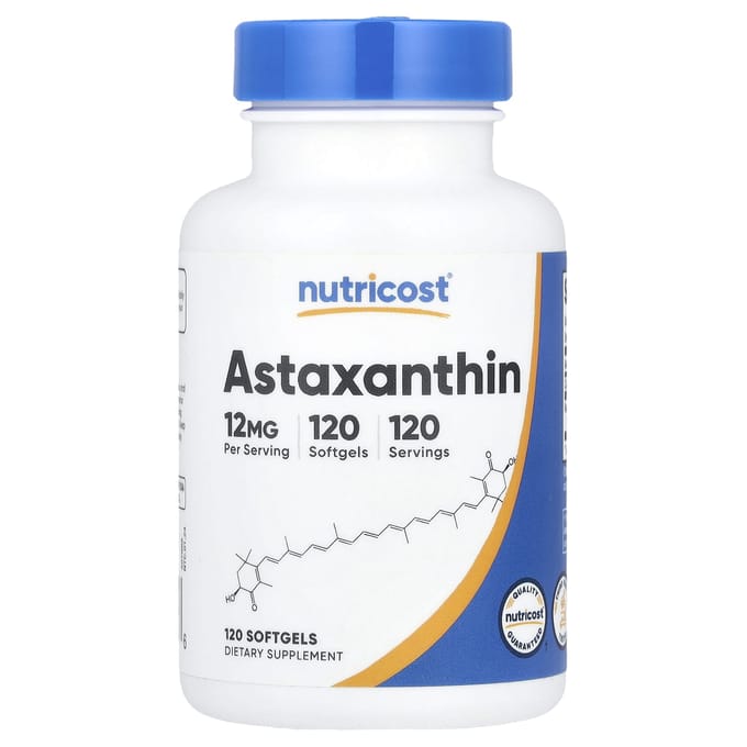 Nutricost, Astaxanthine, 12 mg, 120 gélules white