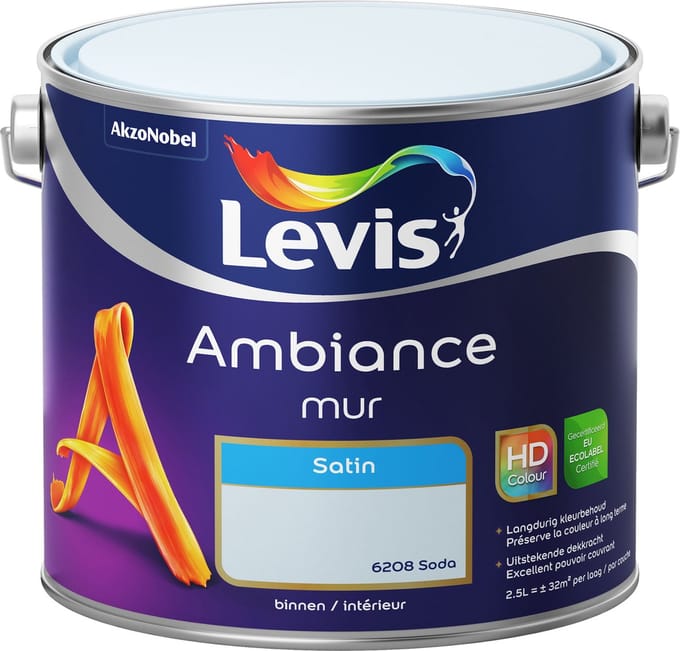 Levis - Ambiance Mur Satin - Soda - 2,5 L