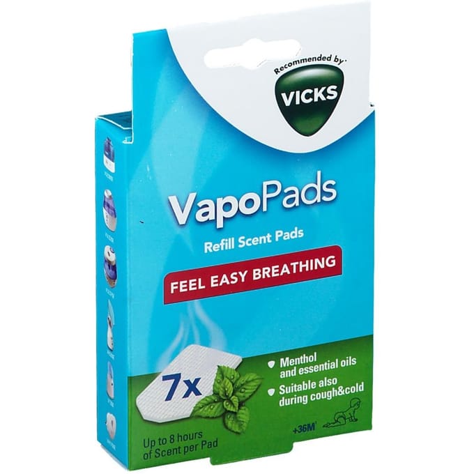 Vicks VH7 Vapopads Menthol +36 Maanden 7 Tabletten