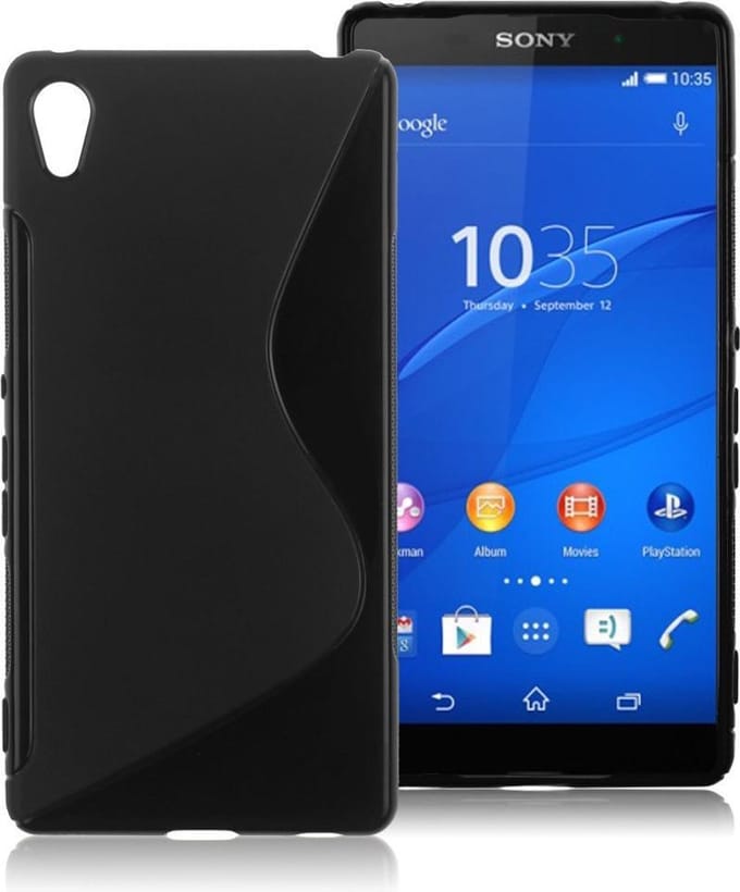 Comutter silicone hoesje Geschikt voor: Sony Xperia Z3 Plus / Z3+ zwart