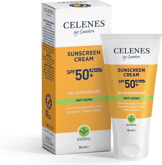 Celenes by Sweden Herbal Zonnebrandcrème SPF50 - 50ml - Anti-Aging