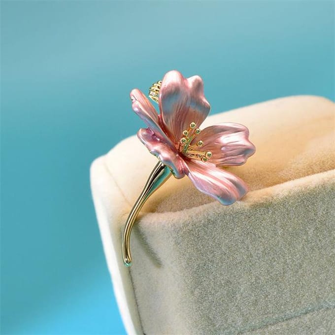 Emaille Kleine Bloem Broche Dames Broche Pin Schattig Kraagembleem Corsage Kledingaccessoires gray