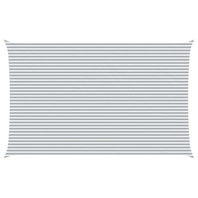 vidaXL - Zonneschaduw - Lichtgrijs - en - wit - 5 - x - 8 - m - 100% - Polyester - Oxford