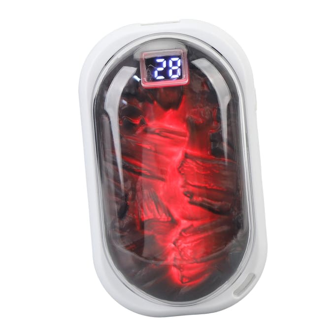 2-in-1 Handwarmer Powerbank Dynamisch Vlamlicht 3 Temperatuurinstellingen 3600mAh Oplaadbaar gray