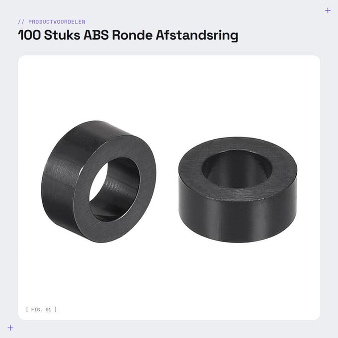 Dailygoods - 100 Stuks ABS Ronde Afstandsring voor Elektronische Projecten