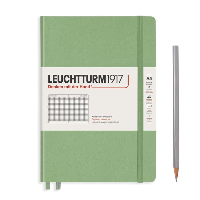 Leuchtturm1917 A5 Medium Notitieboek Squared / Geruit Sage