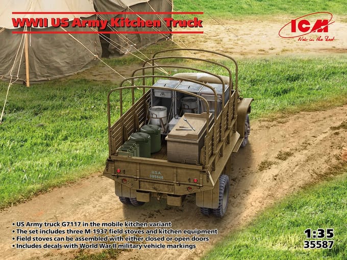 ICM Modelbouwpakket Auto - 35587 Chevrolet G506 WWII Keukenwagen van het Amerikaanse leger Plastic - 1:35 - Modelbouw