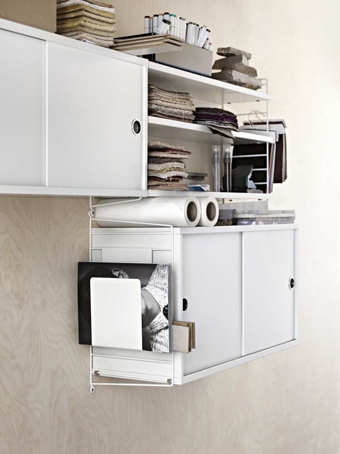 String Furniture - Rek wandladder - 75 x 20 cm - afzonderlijk - wit