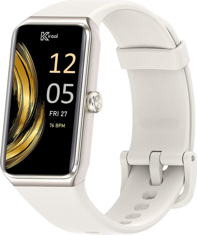 Kiraal Venture Active - AMOLED Activity Tracker - Stappenteller - Hartslagmeter - Bloeddrukmeter - Smartwatch - Waterdicht - Heren - Dames - Nederlandse Handleiding - Zilver