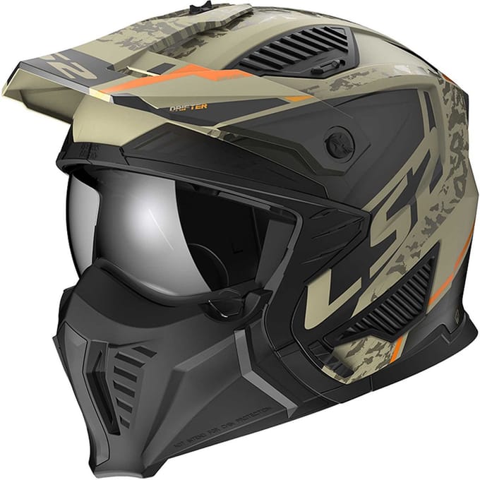 LS2 Helm Drifter Devor OF606 matt sand maat M