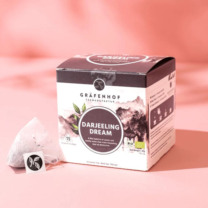 Tuana Kruiden - Bio Darjeeling Dream Thee, 15 Piramidezakjes - VERP005