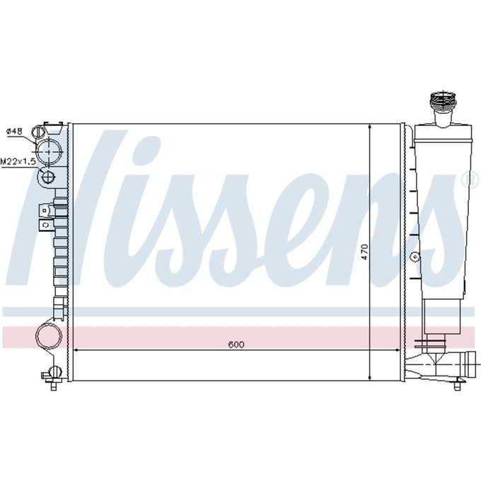 Radiator, motorkoeling NISSENS 61396