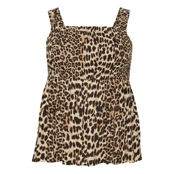 Vrouwelijke smock tanktop KAFFE Curve Ami