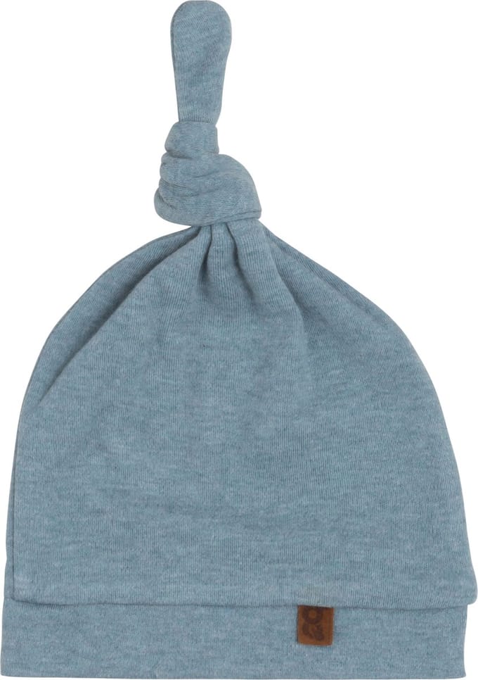 Baby's Only Knoopmutsje Melange - Stonegreen - 0-3 mnd - 100% ecologisch katoen - GOTS