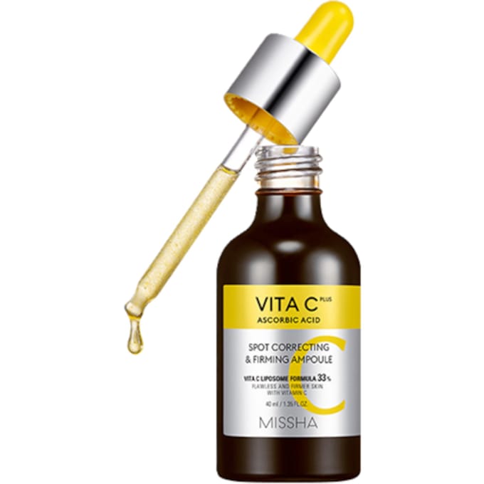 Missha, Vita C, met ascorbinezuur, ampul voor verbetering van vlekjes & elasticiteit, 30ml (1,01 fl oz) yellow