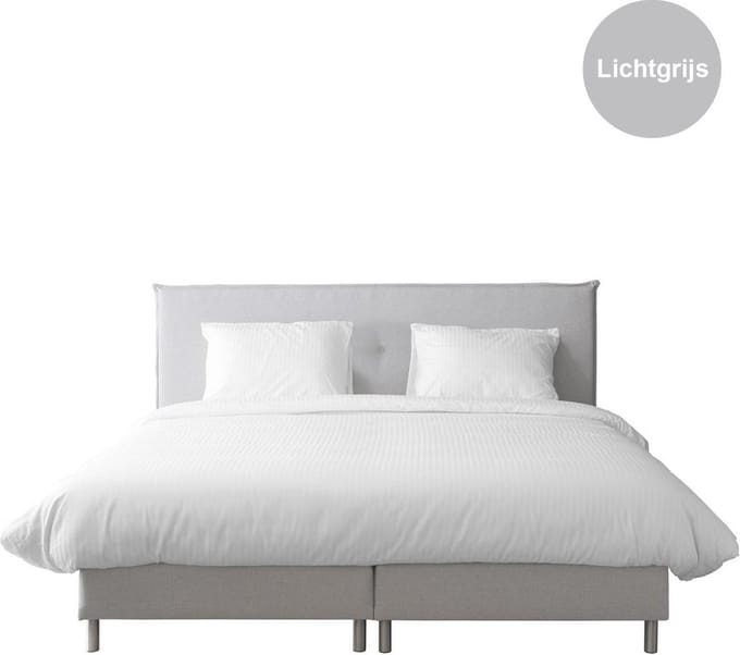 Anno 1588 Boxspring Pollux - Complete boxspringset - Pocketvering - Lichtgrijs - 180x200