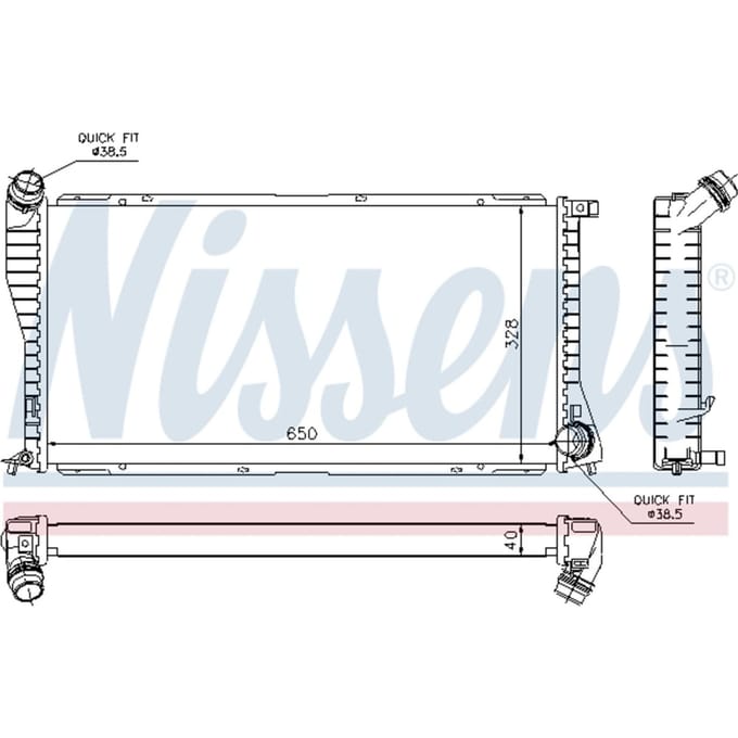 Radiator, motorkoeling NISSENS 60634A