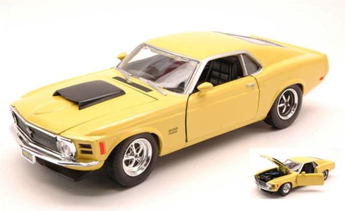 FORD MUSTANG BOSS 429 1970 YELLOW 1:24 MOTOR MAX
