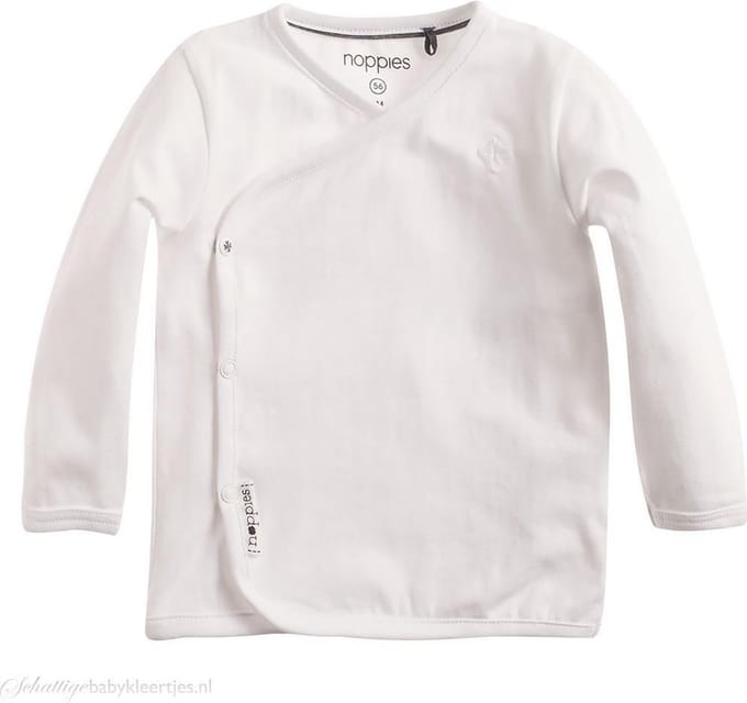 Noppies Unisex T-shirt - Wit - Maat 62