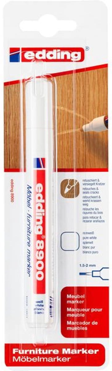 Viltstift edding 8900 meubel rond 1.5-2mm spierwit | 5 stuks