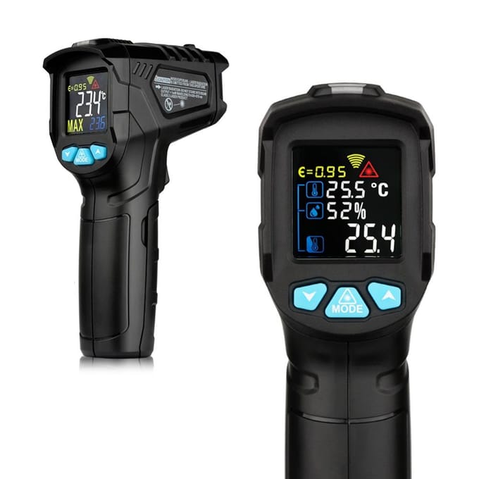 Industriële digitale infraroodthermometer, draagbare infrarood-LCD-temperatuurmeter IR01A