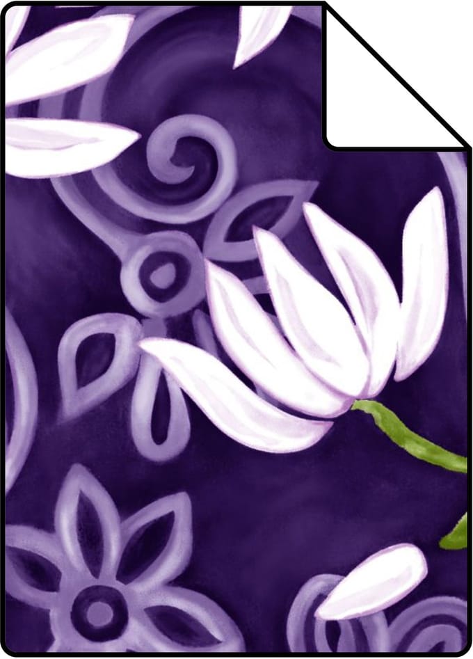 Proefstaal Origin Wallcoverings behang magnolia paars - 26,5 x 21 cm - 346924-S