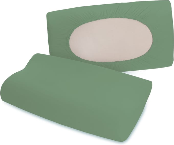 Schlafgut Pure flexible Kussensloop S-XL 665 Green Mid