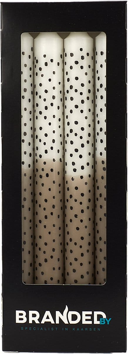 Dinerkaars Dotjes dip dye taupe